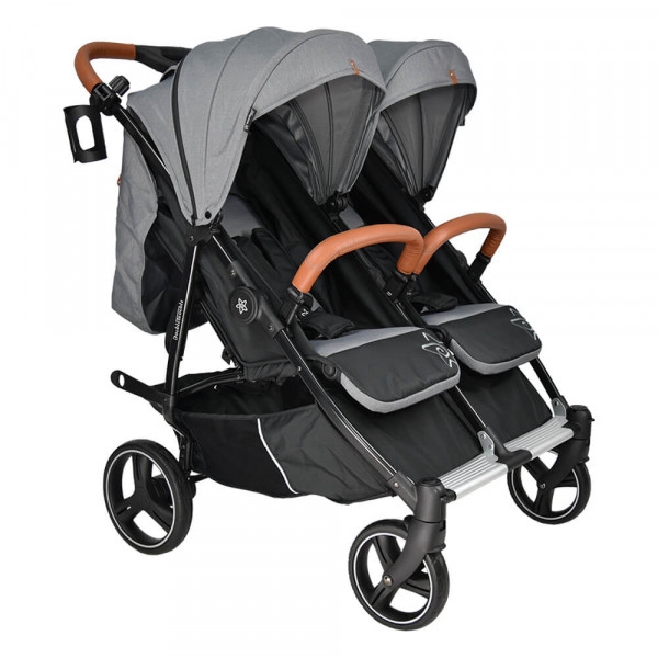 Bebe stars Καρότσι Διδύμων Double Trouble Grey 7901-186