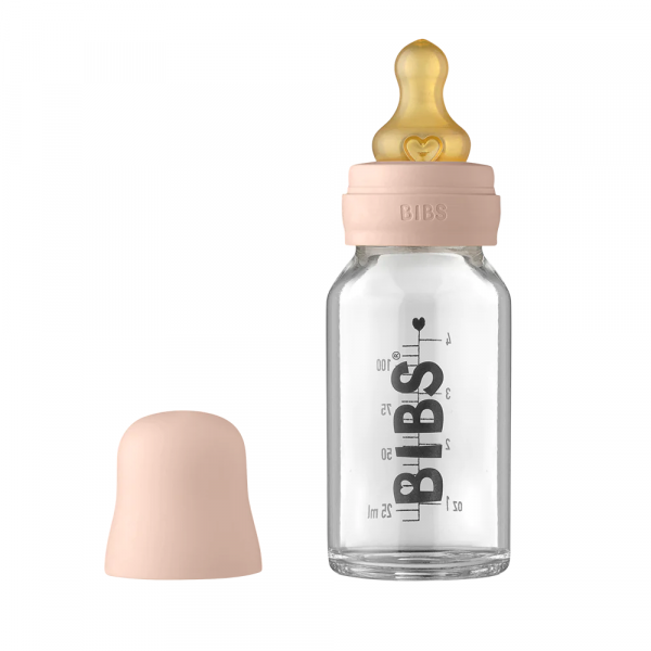 Bibs Μπιμπερό Γυάλινο 0m+ Latex 110ml  Blush 5013244