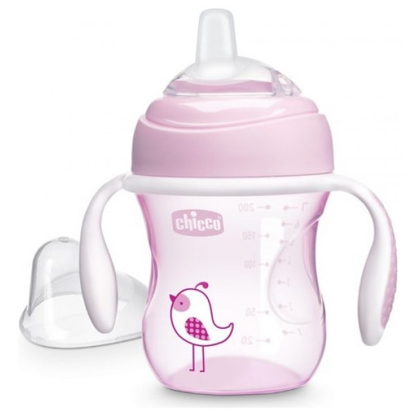 Chicco Κύπελλο Transition 4m+ Pink bird 200ml 06911-10