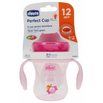 Chicco Παιδικό Ποτηράκι Perfect από Πλαστικό Ροζ bee 200ml για 12m+ 06951-100