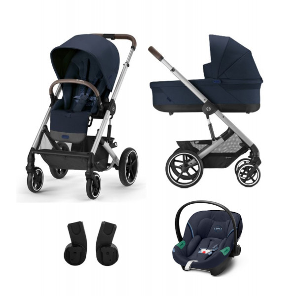 Cybex Balios S Lux Set S Καρότσι, Πορτ Μπεμπέ, Κάθισμα Αυτοκινήτου Cloud G και Αντάπτορες Ocean Blue 70003755