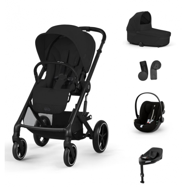 Cybex Balios S Lux Set M Καρότσι, Πορτ Μπεμπέ, Κάθισμα Αυτοκινήτου Cloud G, Αντάπτορες και Βάση Καθ. αυτοκινήτου Moon Black 70000530