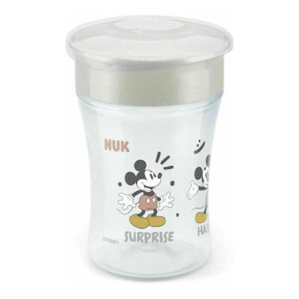 NUK Disney Magic Cup 230ml με Χείλος και Καπάκι 8m+ Mickey Mouse grey 255.425grey