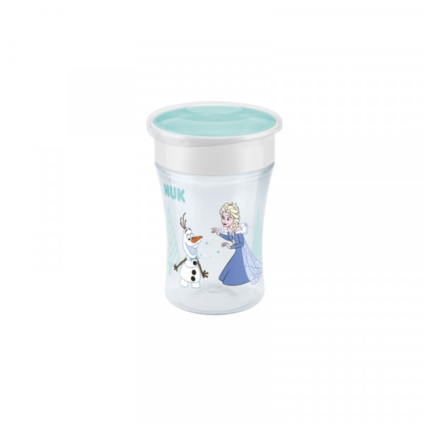 NUK Disney Magic Cup 230ml με Χείλος και Καπάκι 8m+ Frozen Elsa Λευκο-Βεραμάν 255.482White