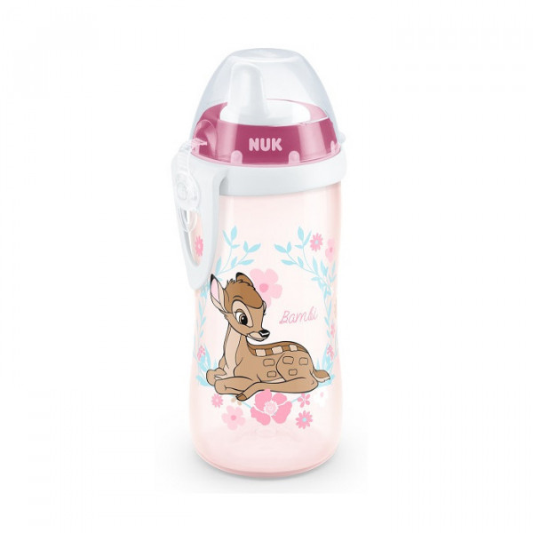 Nuk First Choice Kiddy Cup Disney Pink Παγουράκι με Σκληρό Ρύγχος Bambi 12M+ 300ml Ροζ 255.497p