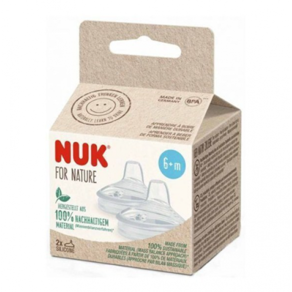 Nuk For Nature Ανταλλακτικό Ρύγχος Σιλικόνης Για 6+ Μηνών 2τμχ  256.501