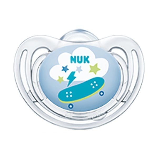 Nuk Freestyle Πιπίλα Σιλικόνης 0-6m Μπλέ Skate 730.664