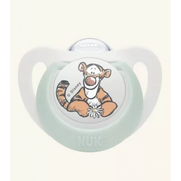 Nuk Πιπίλα Σιλικόνης Star Disney Tiger Λευκο 0-6m 1τμχ 730.904Tiger