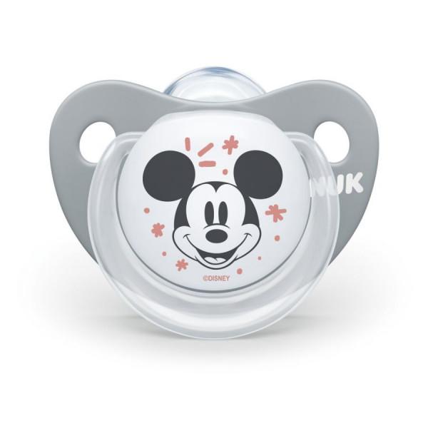 Nuk Πιπίλα Σιλικόνης Disney Mickey 6-18m Grey 736.380grey