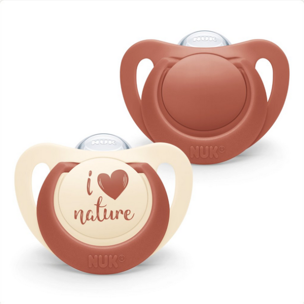 Nuk For Nature Πιπίλες Σιλικόνης για 6-18 μηνών 2τμχ  736.808red