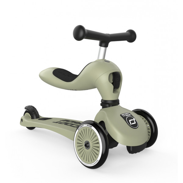 Scoot & Ride Πατίνι με κάθισμα 3 in1 Highwaykick 1 Olive 00001