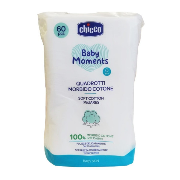 Chicco Μαντιλάκια από Μαλακό Βαμβάκι 60τμχ 10609