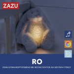 ZAZU Ro Rabbit Επαναφορτιζόμενο Λαγουδάκι βοήθημα ύπνου με αισθητήρα κλάματος & Φως Λευκό ZA-RO-03