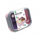 Melii Φαγητοδοχείο Bento 3 θέσεων 1250ml Pink-Purple MEL21900