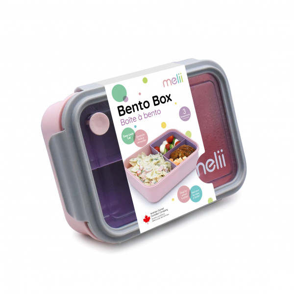 Melii Φαγητοδοχείο Bento 3 θέσεων 1250ml Pink-Purple MEL21900