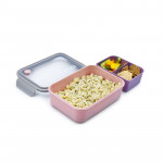 Melii Φαγητοδοχείο Bento 3 θέσεων 1250ml Pink-Purple MEL21900