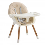 Bebe Stars Καρεκλάκι φαγητού Woody 2in1 Beige 894-182