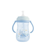 Kikka Boo PP Κύπελλο Με Καλαμάκι Σιλικόνης 300ml Dino World Blue 31302030078