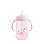 Kikka Boo PP Κύπελλο Με Καλαμάκι Σιλικόνης 300ml Dino World Pink 31302030076