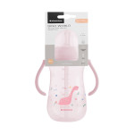 Kikka Boo PP Κύπελλο Με Καλαμάκι Σιλικόνης 300ml Dino World Pink 31302030076