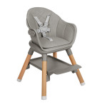 Kikka Boo Καρέκλα Φαγητού 2in1 Woody Grey 2024 31004010173