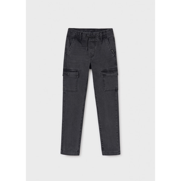 Mayoral Παντελονι denim jogger cargo γκρι σκουρ 14-07534-059 7534