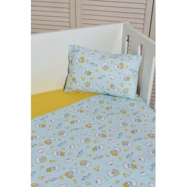 Baby Oliver Σεντόνια Κούνιας 100% βαμβάκι  3Τεμ 110x160 46-6706/205